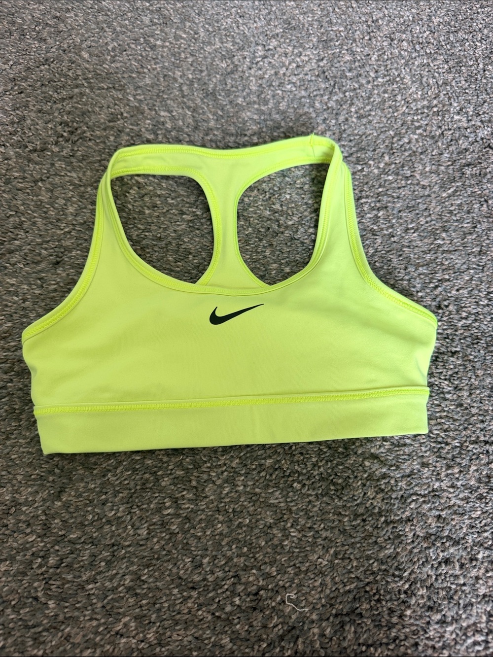 Nike Girls Neon Yellow Racerback Sports Bra